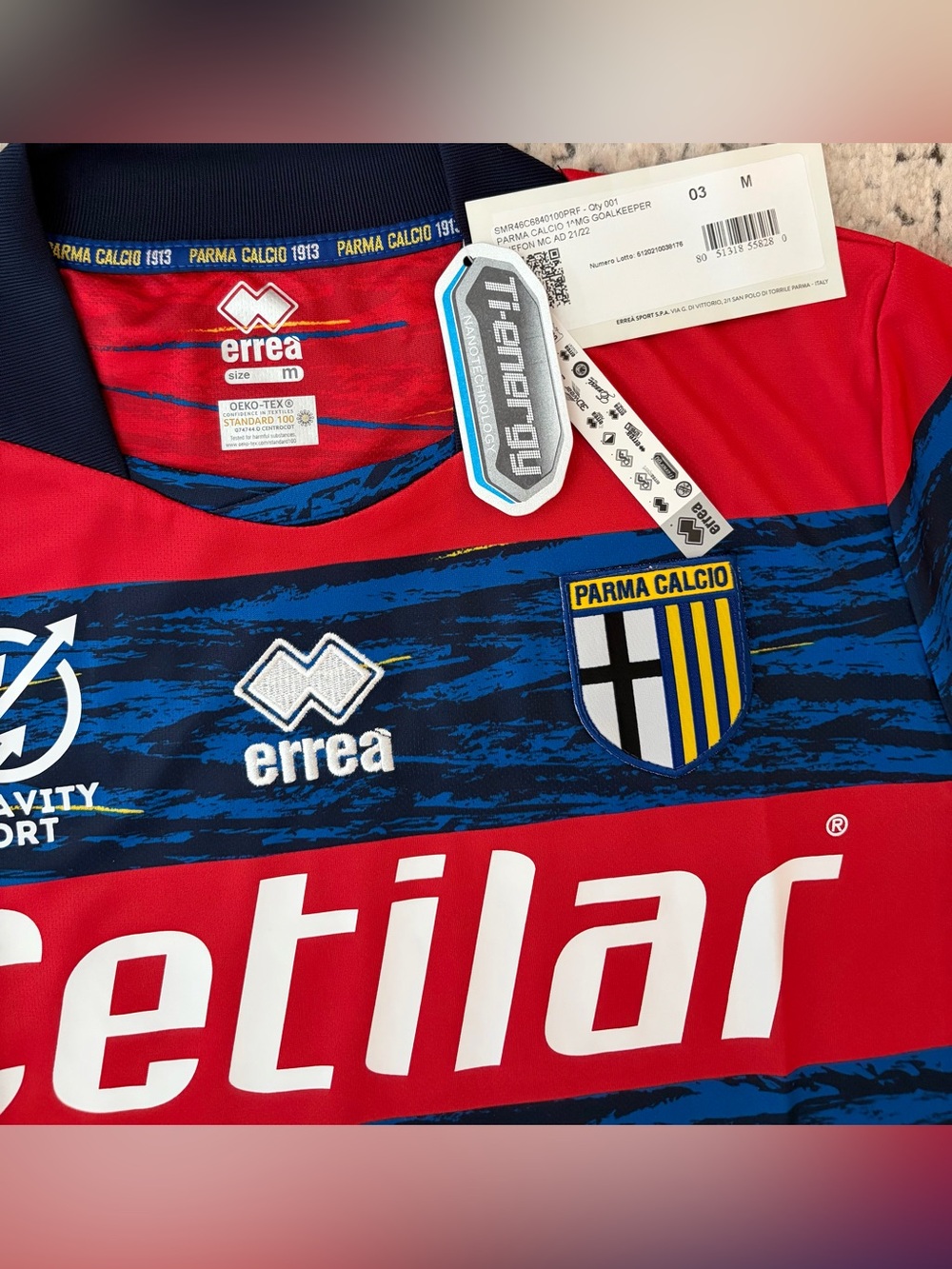 Errea Authentic Parma Gianluigi Buffon 2021/2022 Goalkeeper Jersey Men’s Sz: M - Picture 5 of 12